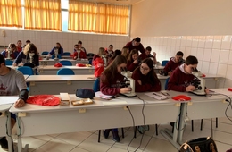 Alunos do colégio Dom Orione visitam nossos laboratórios